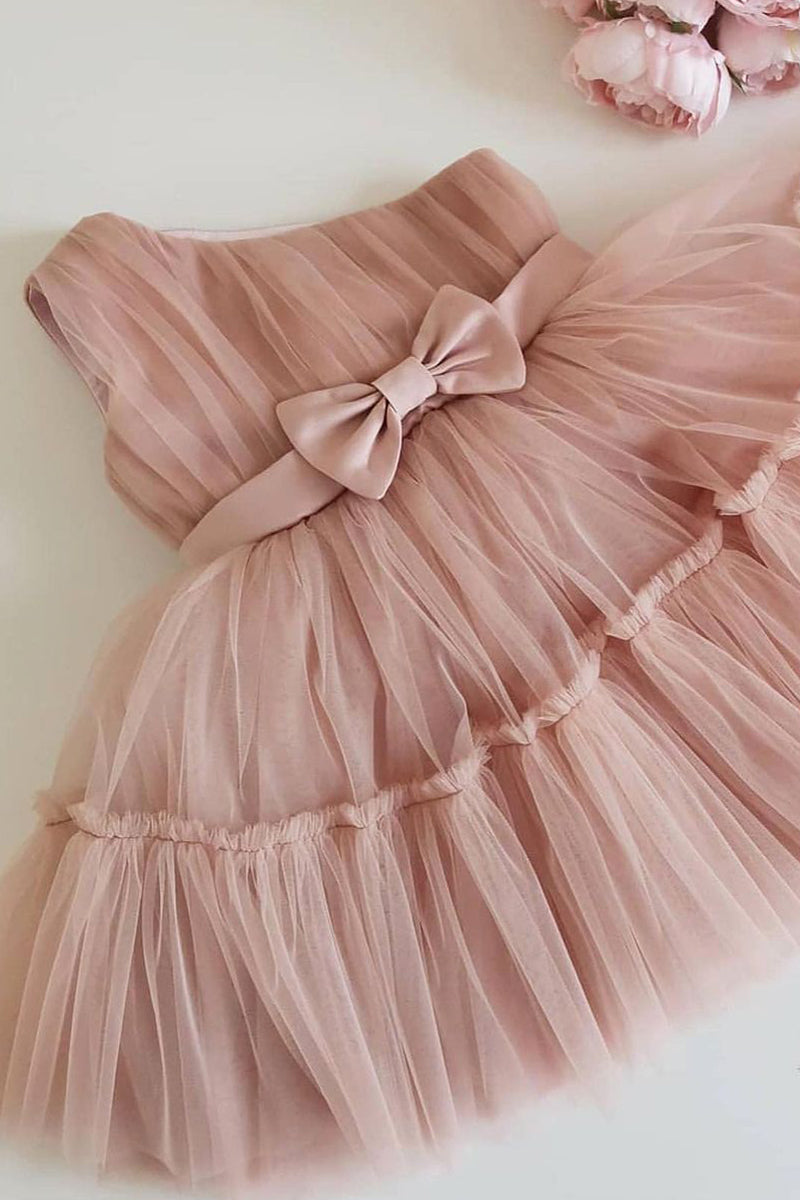 Oleander pink 2024 tea length dress